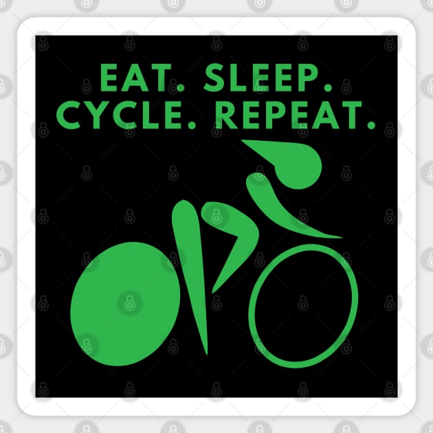 Eat. Sleep. Cycle. Repeat. Sticker by MtWoodson